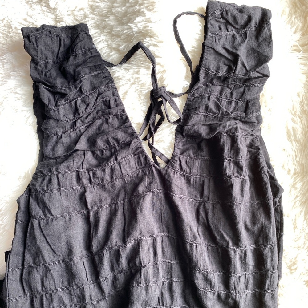 Free People Agatha Midi Dress Black XS